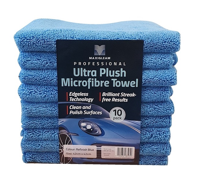 Maxigleam Ultra Plush Edgeless Microfibre Cloths Pack of 10